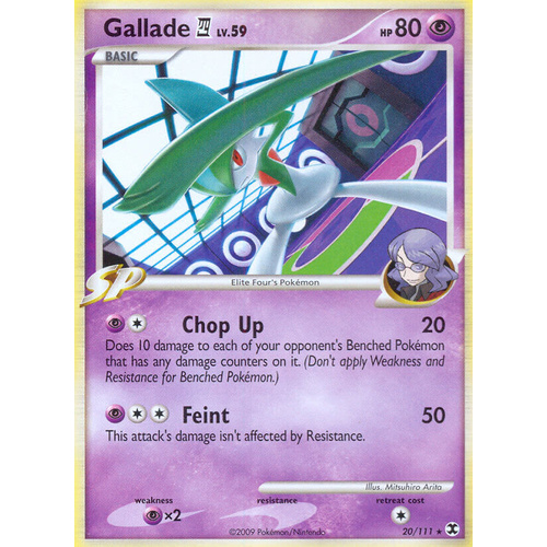 Gallade 4 20/111 Platinum Rising Rivals Rare Pokemon Card NEAR MINT TCG