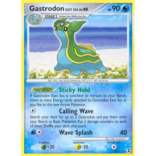 Gastrodon East Sea 21/111 Platinum Rising Rivals Rare Pokemon Card NEAR MINT TCG
