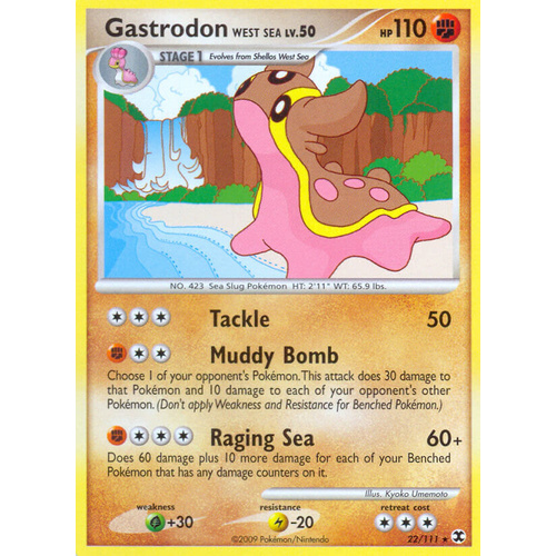 Gastrodon West Sea 22/111 Platinum Rising Rivals Rare Pokemon Card NEAR MINT TCG
