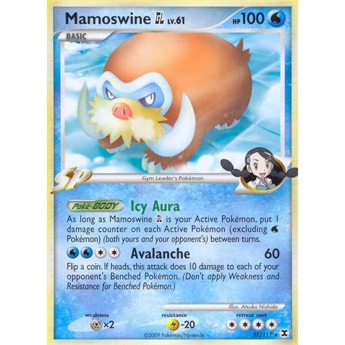 Mamoswine GL 27/111 Platinum Rising Rivals Rare Pokemon Card NEAR MINT TCG