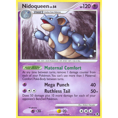 Nidoqueen 30/111 Platinum Rising Rivals Rare Pokemon Card NEAR MINT TCG