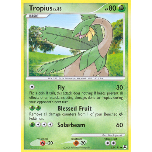 Tropius 52/111 Platinum Rising Rivals Uncommon Pokemon Card NEAR MINT TCG