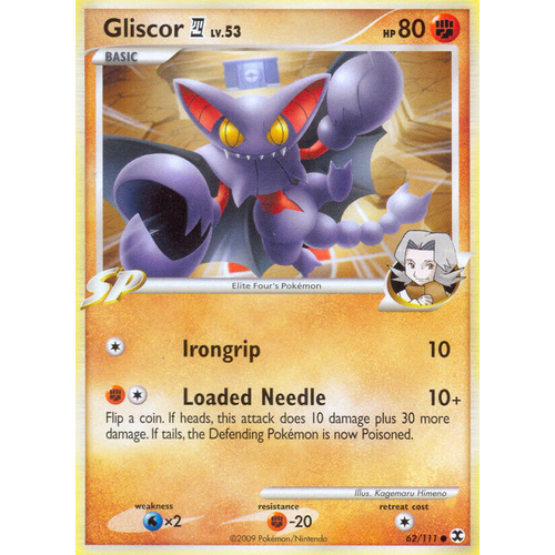 Gliscor 4 62/111 Platinum Rising Rivals Common Pokemon Card NEAR MINT TCG