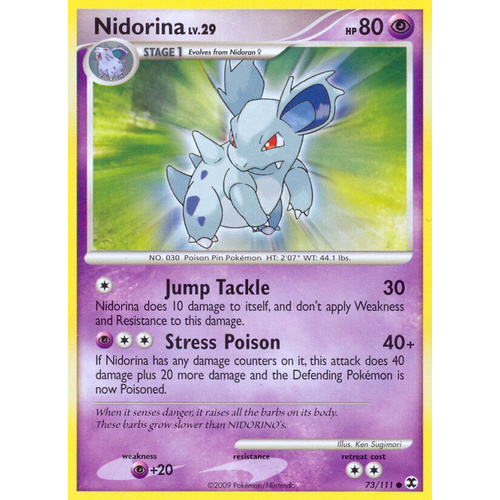 Nidorina 73/111 Platinum Rising Rivals Common Pokemon Card NEAR MINT TCG
