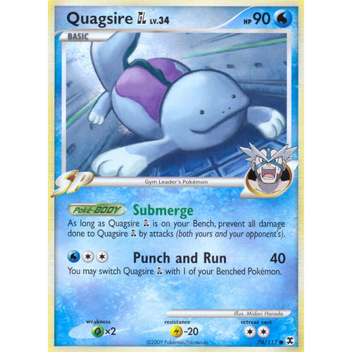 Quagsire GL 76/111 Platinum Rising Rivals Common Pokemon Card NEAR MINT TCG