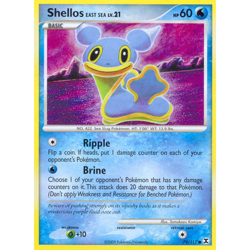 Shellos East Sea 79/111 Platinum Rising Rivals Common Pokemon Card NEAR MINT TCG