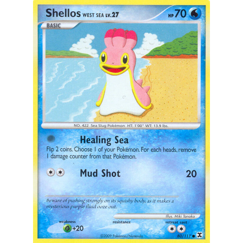 Shellos West Sea 80/111 Platinum Rising Rivals Common Pokemon Card NEAR MINT TCG