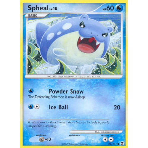 Spheal 82/111 Platinum Rising Rivals Common Pokemon Card NEAR MINT TCG