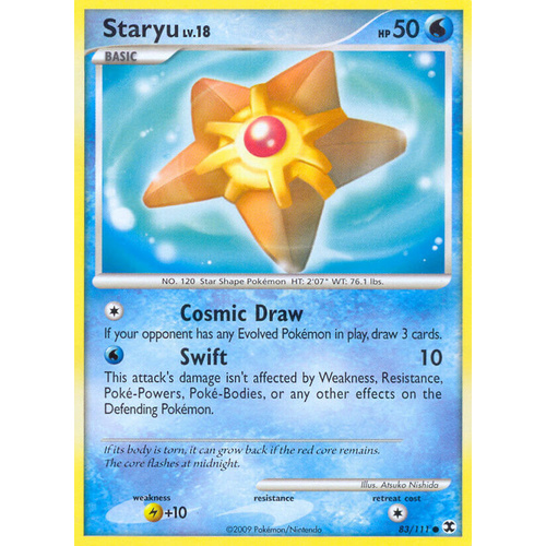 Staryu 83/111 Platinum Rising Rivals Common Pokemon Card NEAR MINT TCG