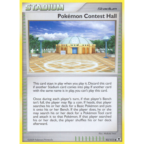 Pokemon Contest Hall 93/111 Platinum Rising Rivals Uncommon Trainer Pokemon Card NEAR MINT TCG