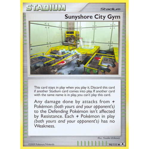Sunnyshore City Gym 94/111 Platinum Rising Rivals Uncommon Trainer Pokemon Card NEAR MINT TCG