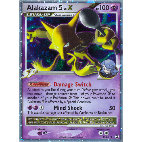 Alakazam 4 LV. X 103/111 Platinum Rising Rivals Holo Ultra Rare Pokemon Card NEAR MINT TCG