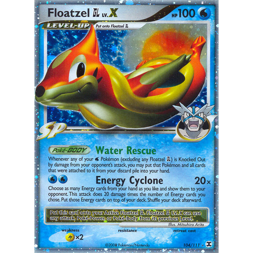 Floatzel GL LV. X 104/111 Platinum Rising Rivals Holo Ultra Rare Pokemon Card NEAR MINT TCG