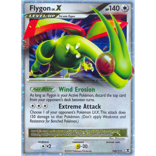 Flygon LV. X 105/111 Platinum Rising Rivals Holo Ultra Rare Pokemon Card NEAR MINT TCG
