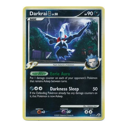 Darkrai G 3/111 Platinum Rising Rivals Reverse Holo Rare Pokemon Card NEAR MINT TCG