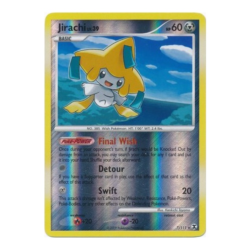 Jirachi 7/111 Platinum Rising Rivals Reverse Holo Rare Pokemon Card NEAR MINT TCG