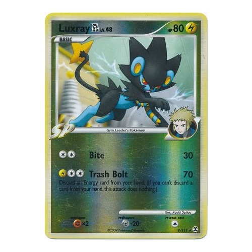 Luxray GL 9/111 Platinum Rising Rivals Reverse Holo Rare Pokemon Card NEAR MINT TCG