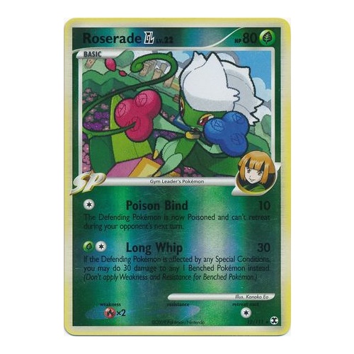Roserade GL 12/111 Platinum Rising Rivals Reverse Holo Rare Pokemon Card NEAR MINT TCG