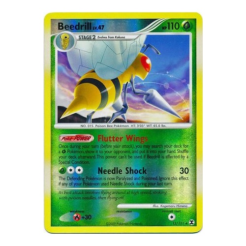 Beedrill 15/111 Platinum Rising Rivals Reverse Holo Rare Pokemon Card NEAR MINT TCG