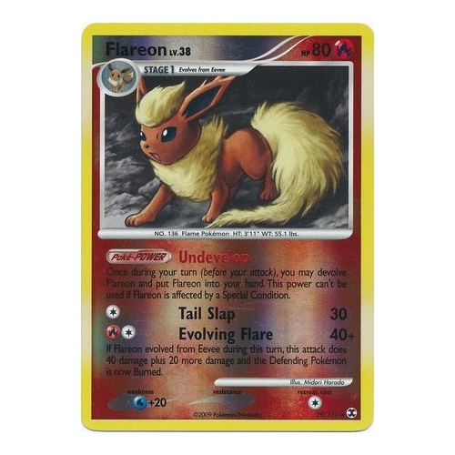 Flareon 19/111 Platinum Rising Rivals Reverse Holo Rare Pokemon Card NEAR MINT TCG