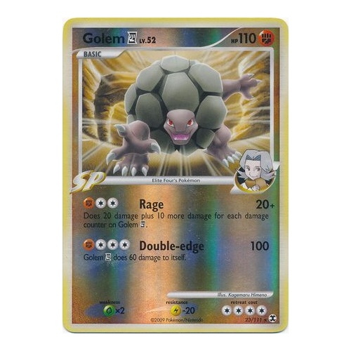 Golem 4 23/111 Platinum Rising Rivals Reverse Holo Rare Pokemon Card NEAR MINT TCG