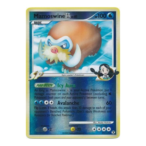 Mamoswine GL 27/111 Platinum Rising Rivals Reverse Holo Rare Pokemon Card NEAR MINT TCG