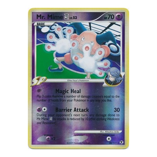 Mr. Mime 4 28/111 Platinum Rising Rivals Reverse Holo Rare Pokemon Card NEAR MINT TCG