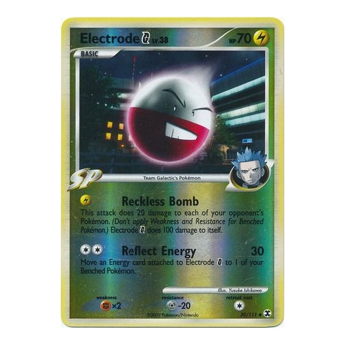 Electrode G 39/111 Platinum Rising Rivals Reverse Holo Uncommon Pokemon Card NEAR MINT TCG