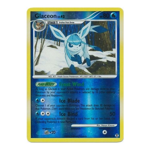 Glaceon 41/111 Platinum Rising Rivals Reverse Holo Uncommon Pokemon Card NEAR MINT TCG