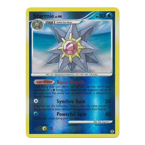Starmie 50/111 Platinum Rising Rivals Reverse Holo Uncommon Pokemon Card NEAR MINT TCG