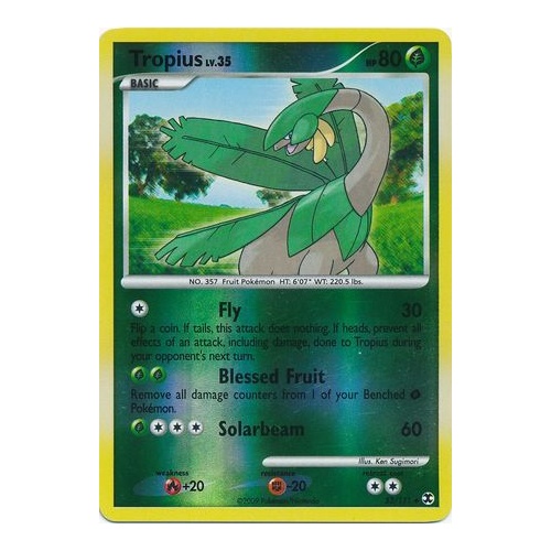 Tropius 52/111 Platinum Rising Rivals Reverse Holo Uncommon Pokemon Card NEAR MINT TCG