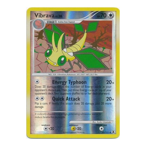 Vibrava 53/111 Platinum Rising Rivals Reverse Holo Uncommon Pokemon Card NEAR MINT TCG