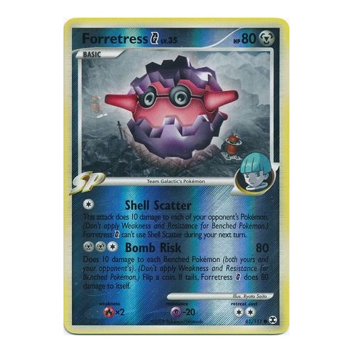 Forretress G 61/111 Platinum Rising Rivals Reverse Holo Common Pokemon Card NEAR MINT TCG