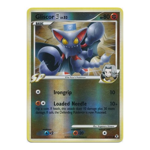 Gliscor 4 62/111 Platinum Rising Rivals Reverse Holo Common Pokemon Card NEAR MINT TCG