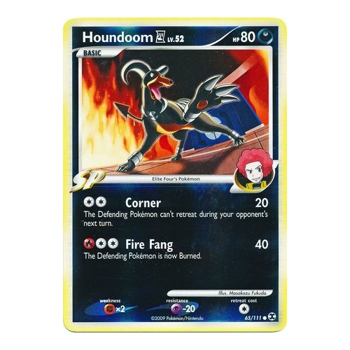 Houndoom 4 65/111 Platinum Rising Rivals Reverse Holo Common Pokemon Card NEAR MINT TCG