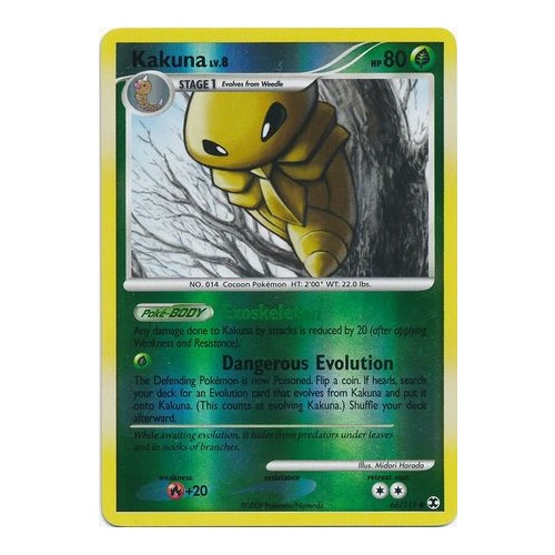 Kakuna 66/111 Platinum Rising Rivals Reverse Holo Common Pokemon Card NEAR MINT TCG