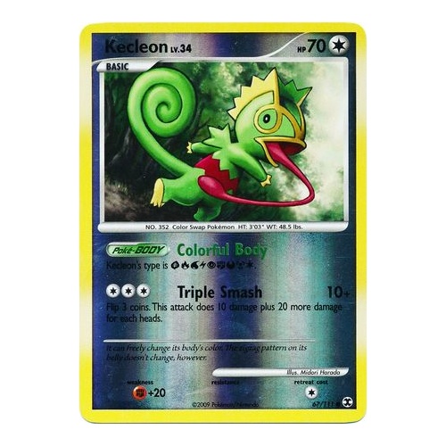 Kecleon 67/111 Platinum Rising Rivals Reverse Holo Common Pokemon Card NEAR MINT TCG