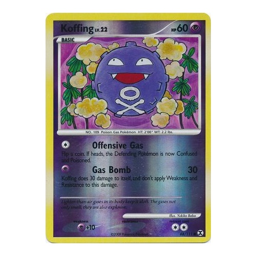Koffing 68/111 Platinum Rising Rivals Reverse Holo Common Pokemon Card NEAR MINT TCG