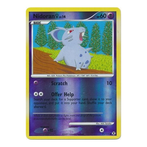 Nidoran 71/111 Platinum Rising Rivals Reverse Holo Common Pokemon Card NEAR MINT TCG