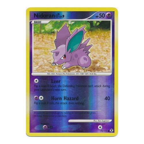 Nidoran 72/111 Platinum Rising Rivals Reverse Holo Common Pokemon Card NEAR MINT TCG