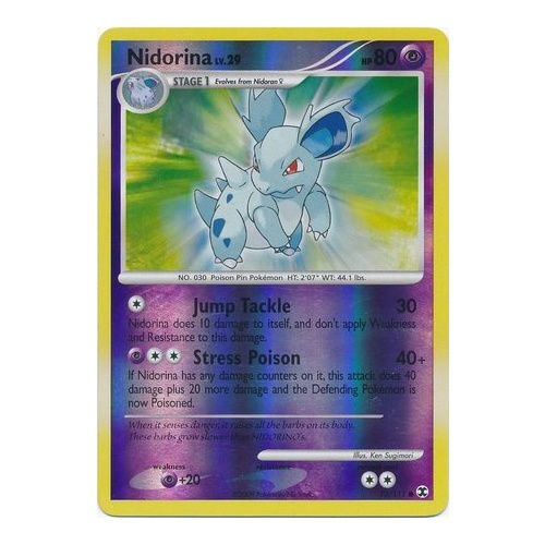 Nidorina 73/111 Platinum Rising Rivals Reverse Holo Common Pokemon Card NEAR MINT TCG
