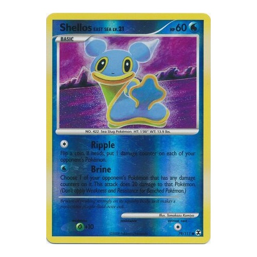 Shellos East Sea 79/111 Platinum Rising Rivals Reverse Holo Common Pokemon Card NEAR MINT TCG
