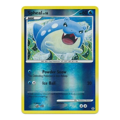 Spheal 82/111 Platinum Rising Rivals Reverse Holo Common Pokemon Card NEAR MINT TCG