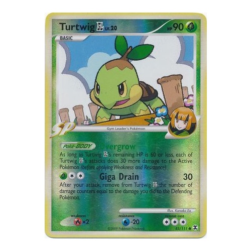 Turtwig GL 85/111 Platinum Rising Rivals Reverse Holo Common Pokemon Card NEAR MINT TCG