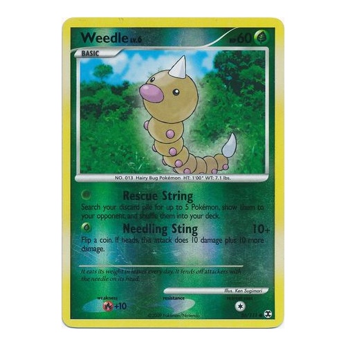 Weedle 86/111 Platinum Rising Rivals Reverse Holo Common Pokemon Card NEAR MINT TCG