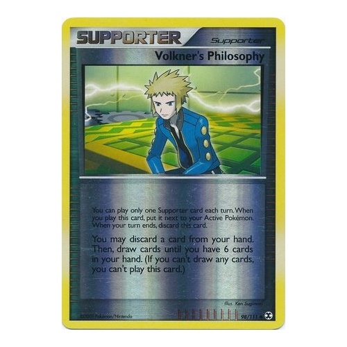 Volkner's Philosophy 98/111 Platinum Rising Rivals Reverse Holo Uncommon Trainer Pokemon Card NEAR MINT TCG