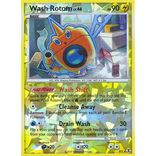Wash Rotom RT5/111 Platinum Rising Rivals Holo Secret Rare Pokemon Card NEAR MINT TCG
