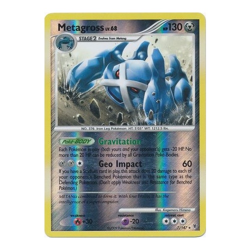 Metagross 7/147 Platinum Supreme Victors Reverse Holo Rare Pokemon Card NEAR MINT TCG