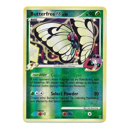 Butterfree FB 17/147 Platinum Supreme Victors Reverse Holo Rare Pokemon Card NEAR MINT TCG