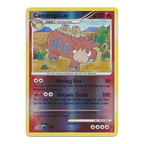 Camerupt 18/147 Platinum Supreme Victors Reverse Holo Rare Pokemon Card NEAR MINT TCG